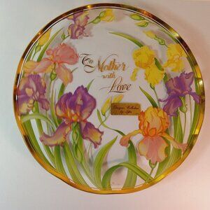 Vintage Lefton 1987 To Mother With Love Glass With Gold Gild Trim Ruffled Edged